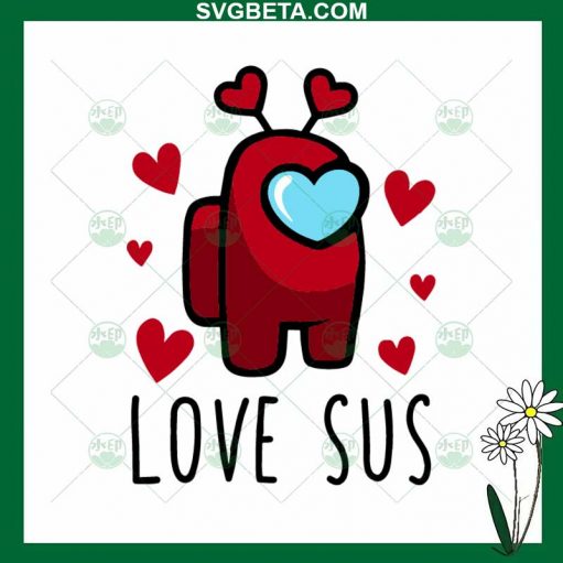 Love Sus Among Us SVG