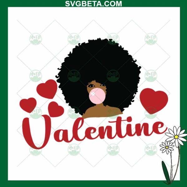 Black Girl valentine SVG