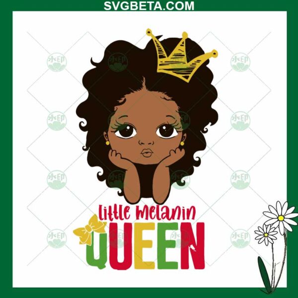 Little Melanin Queen SVG