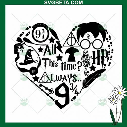 After All This Time Always Heart SVG, Harry Potter Heart SVG, Potter SVG PNG DXF