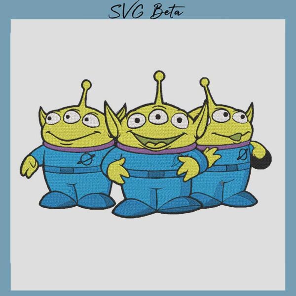 Aliens toy story embroidery design
