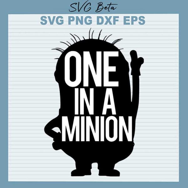 one in a minion svg