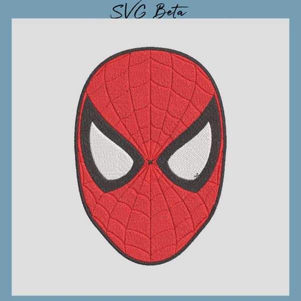 spiderman mask embroidery design