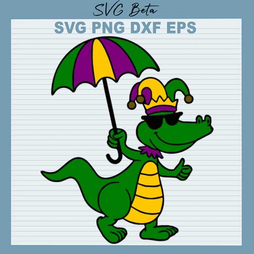 Mardi Gras Dinosaur SVG