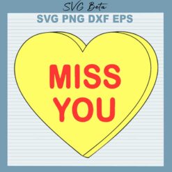 Miss You Heart SVG