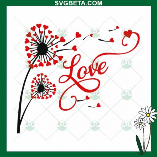 Love Dandelion SVG