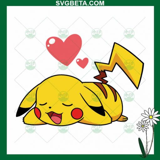 Pikachu Happy Valentine SVG