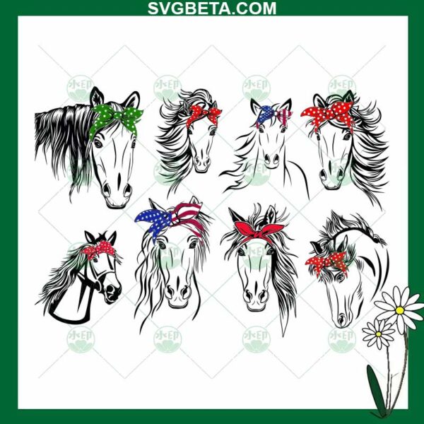 Horse With Bandana SVG