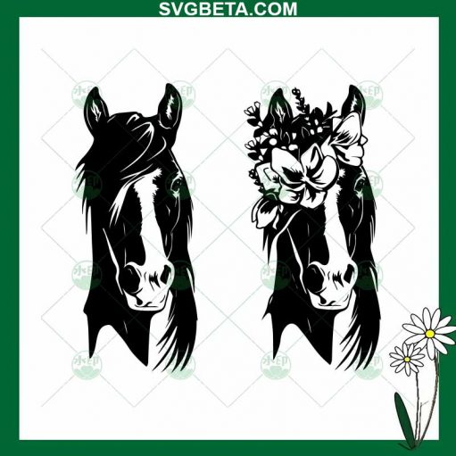 Horse With Flower SVG