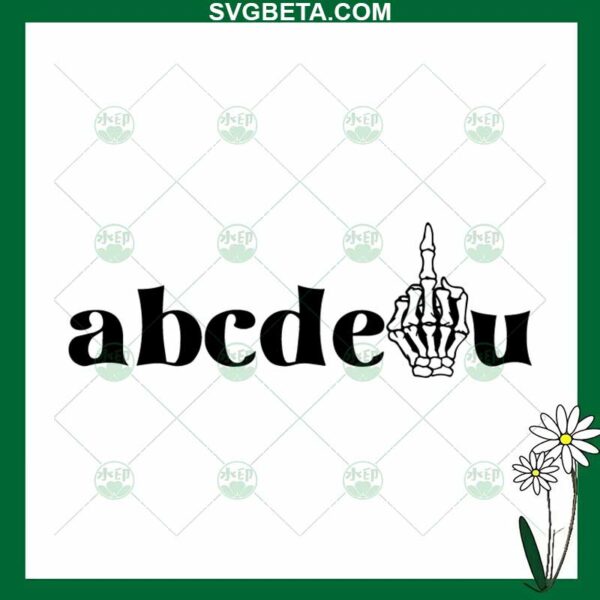 Abcdefu Skeleton Hand SVG