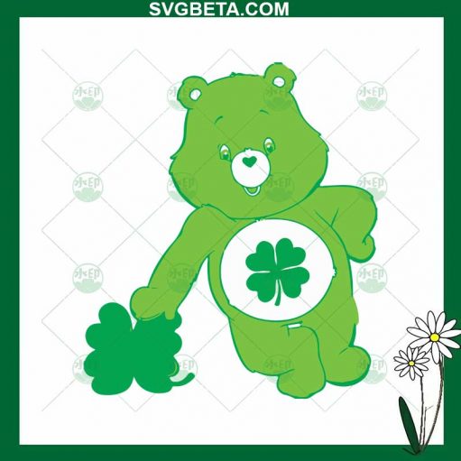 Green Care Bear Patricks Day SVG