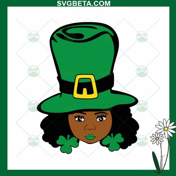 black girl patrick day svg