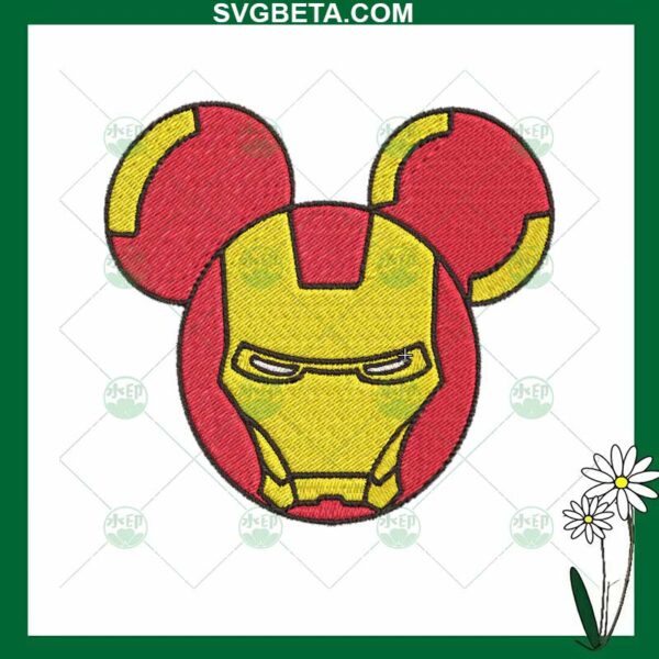 Mickey iron man Embroidery Design