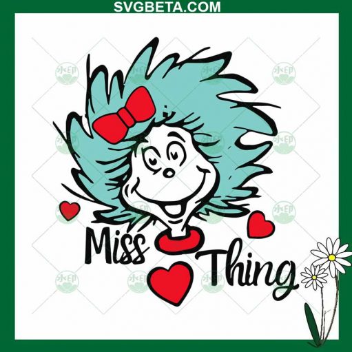 Dr Seuss Miss Thing SVG, Dr Seuss Hat SVG, Dr Seuss Heart SVG