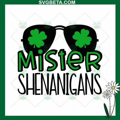 Mister Shenanigans Shamrock Glasses Svg