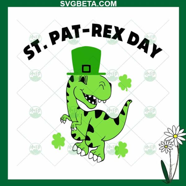 Happy Patrick Pat rex Day SVG