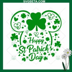 happy st patrick's day mickey head svg