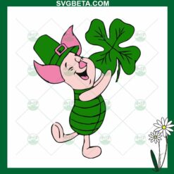 St Patricks Day Piglet SVG, Disney Piglet Shamrock SVG, Piglet Winnie The Pooh SVG
