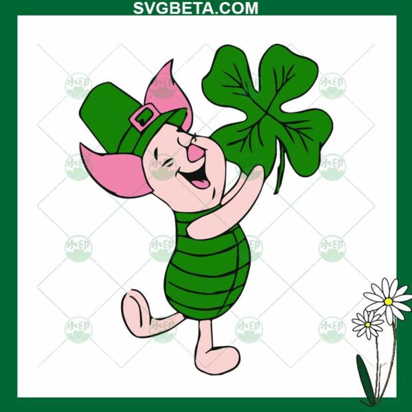 St Patricks Day Piglet SVG