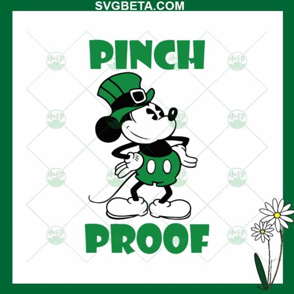 St Patricks Day Mickey Pinch Proof SVG