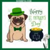 Pug Dog Happy St Patricks Day SVG