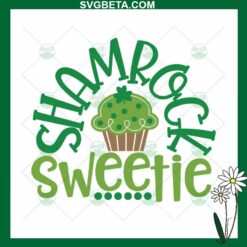 shamrock sweetie patrick day svg