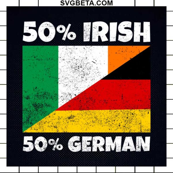 50% Irish 50% German SVG