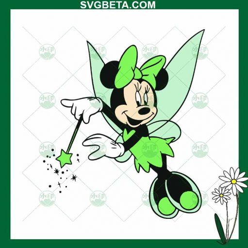 Minnie Green Tinkerbell St Patricks Day SVG, Minnie Mouse St Patrick's Day SVG, Green Mickey Suit Tinkerbell SVG Files