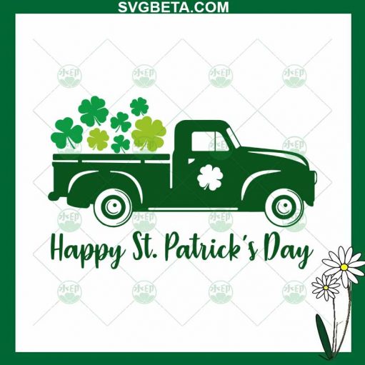 Happy st patrick day truck SVG