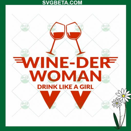 Wine-der woman SVG