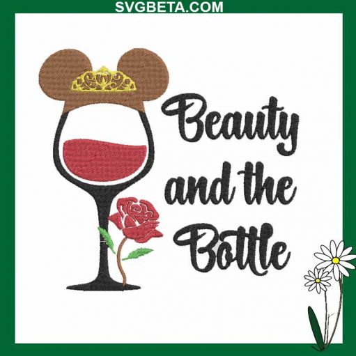 Disney Wine Glass Embroidery Design