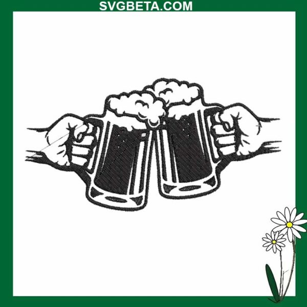 Drink Beer embroidery design