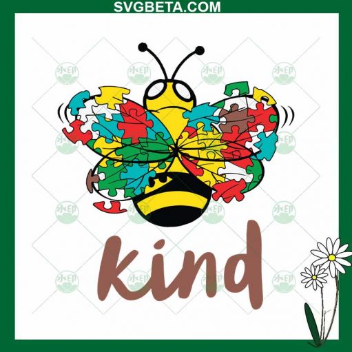 Bekind autism SVG, Bee kind SVG, honeybee SVG