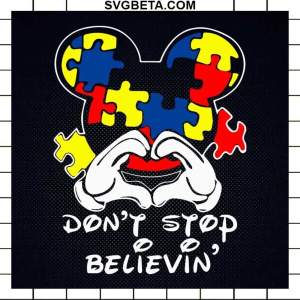 Autism Mickey Mouse SVG