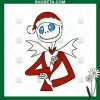 Jack Skellington Wearing Santa Claus SVG