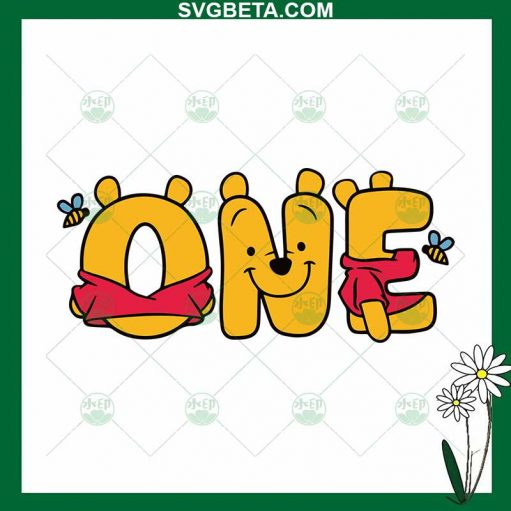 Winnie The Pooh 1st Birthday SVG