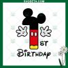 Mickey Mouse 1st Birthday SVG
