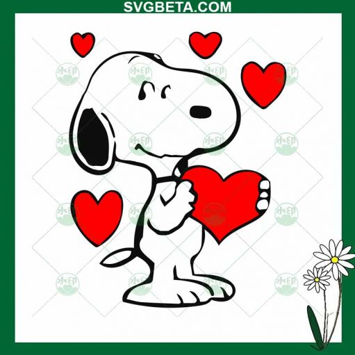 Snoopy Heart Love SVG