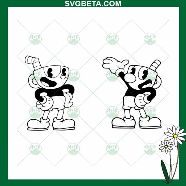Cuphead And Mugman SVG
