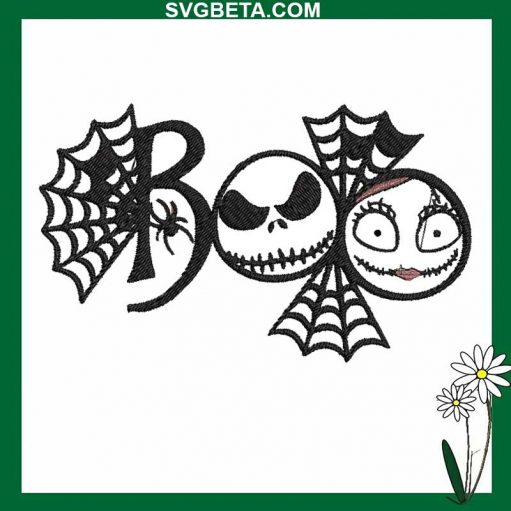 Jack Skellington Boo Embroidery Design