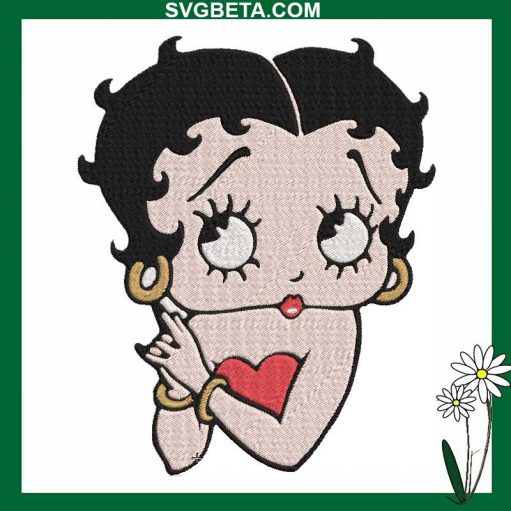 Betty Boop Face embroidery design