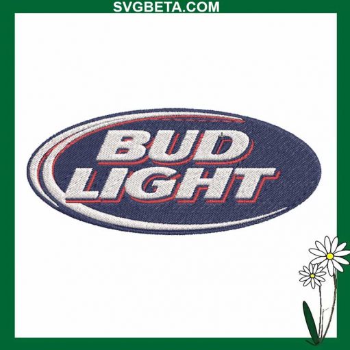 Bud Light Logo embroidery design