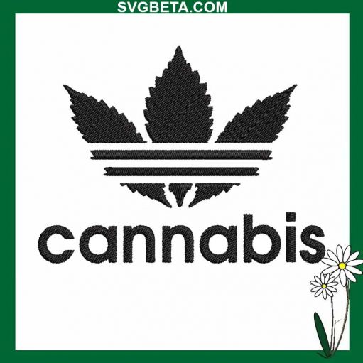 Adidas Cannabis Embroidery Design