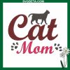 Cute Cat Mom Embroidery Design