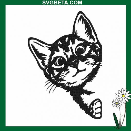 Funny Cat Embroidery Design