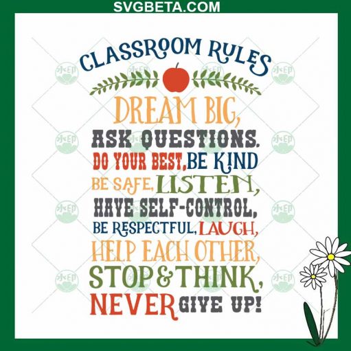 Classroom Rules SVG