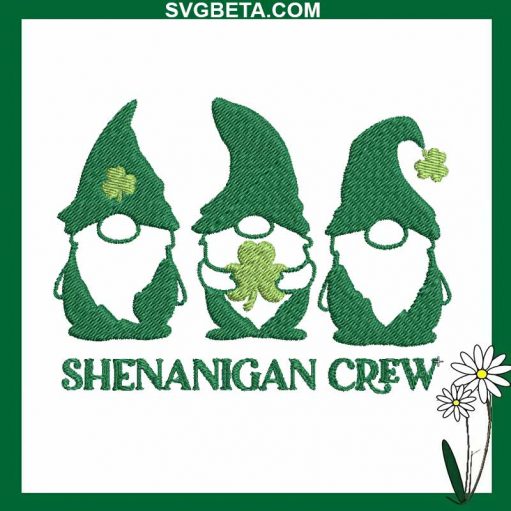 Shenanigan Crew embroidery design