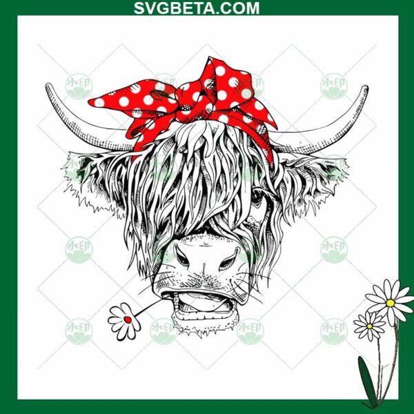 Funny Highland Cow SVG