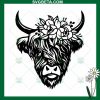 Floral Highland Cow SVG
