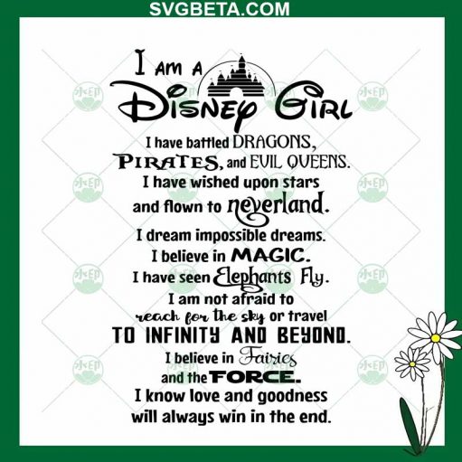 I am a disney girl SVG